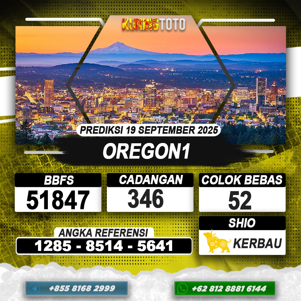 PREDIKSI OREGON1 19 SEPTEMBER 2025 | PREDIKSI TOGEL KUNINGTOTO