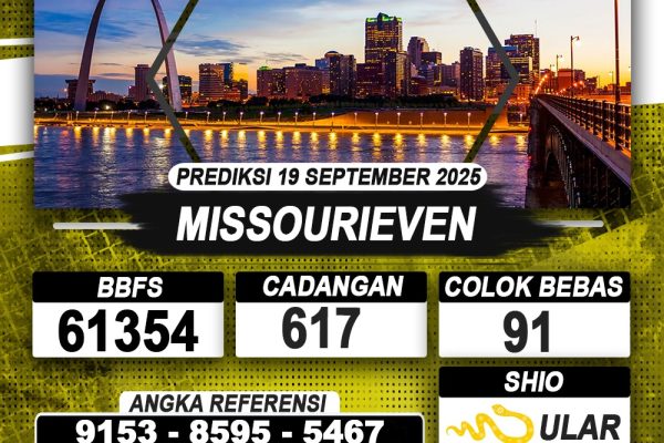 PREDIKSI MISSOURIEVEN 19 AGUSTUS 2025 | PREDIKSI TOGEL KUNINGTOTO