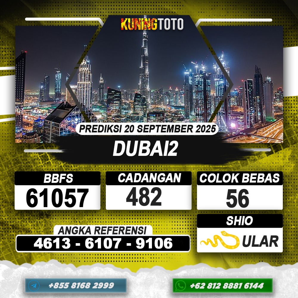 PREDIKSI DUBAI2 20 SEPTEMBER 2025 | PREDIKSI TOGEL KUNINGTOTO