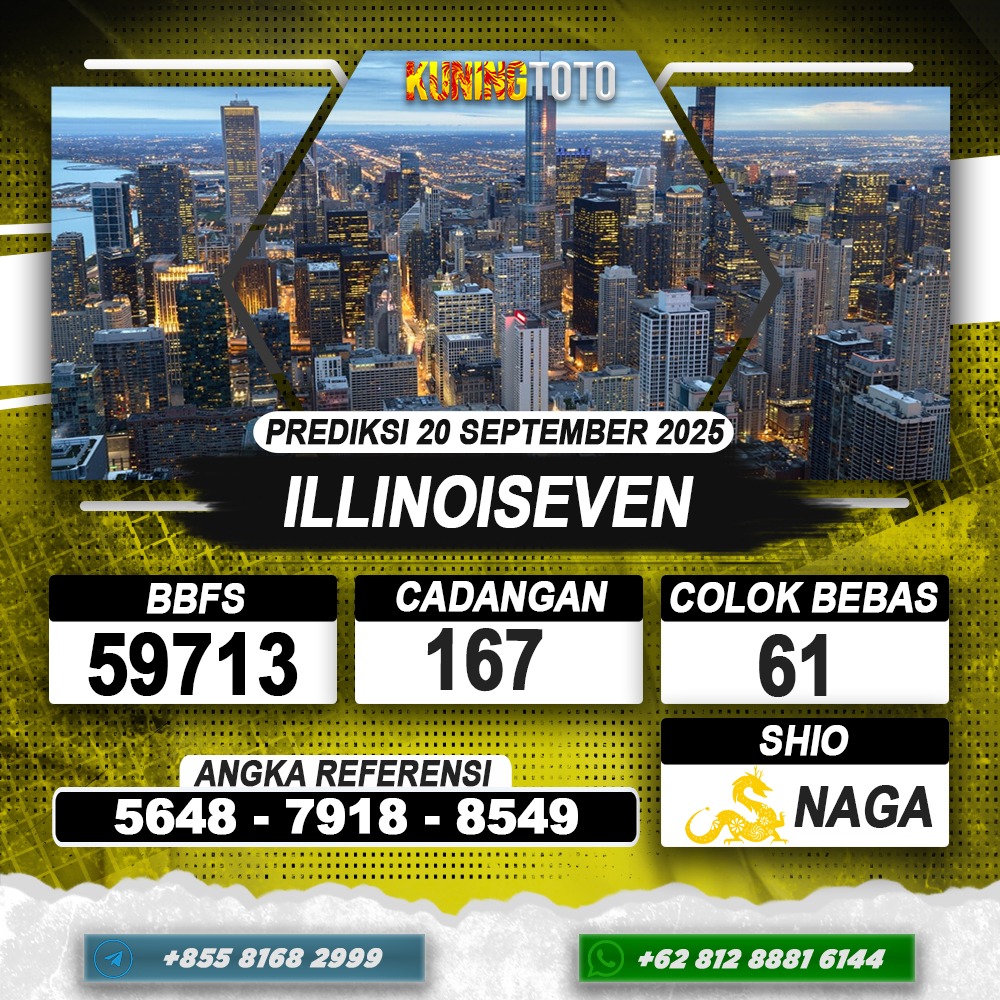 PREDIKSI ILLINOISEVEN 20 SEPTEMBER 2025 | PREDIKSI TOGEL KUNINGTOTO