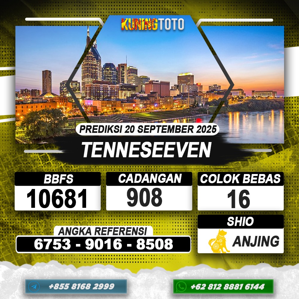 PREDIKSI TENNESEEVEN 20 SEPTEMBER 2025 | PREDIKSI TOGEL KUNINGTOTO