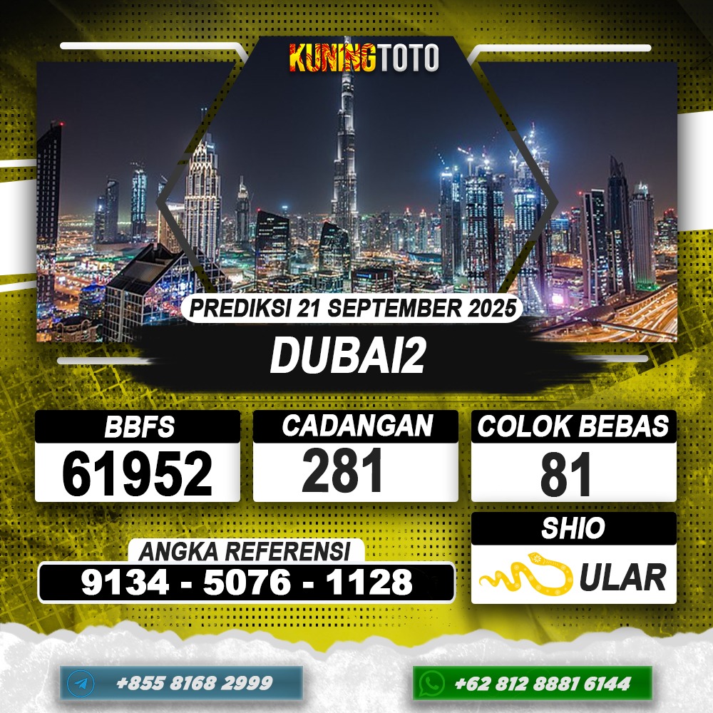 PREDIKSI DUBAI2 21 SEPTEMBER 2025 | PREDIKSI TOGEL KUNINGTOTO
