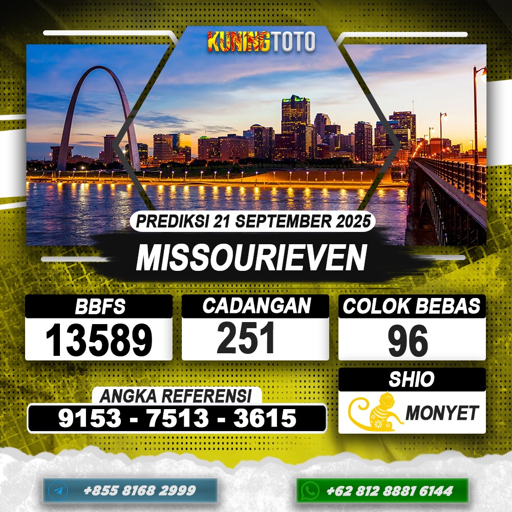 PREDIKSI MISSOURIEVEN 21 AGUSTUS 2025 | PREDIKSI TOGEL KUNINGTOTO