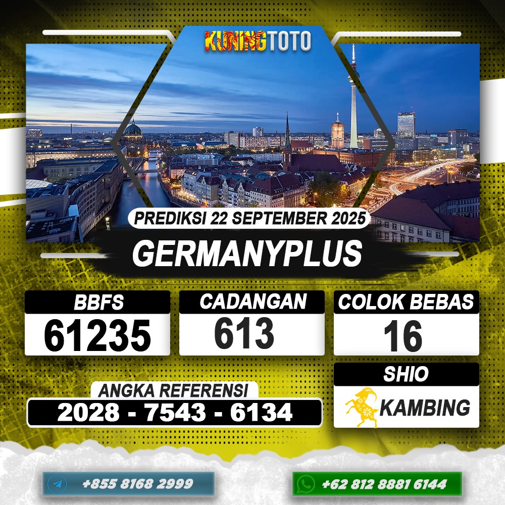 PREDIKSI GERMANYPLUS 22 SEPTEMBER 2025 | PREDIKSI TOGEL KUNINGTOTO