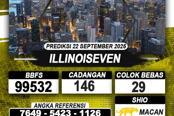 PREDIKSI ILLINOISEVEN 22 SEPTEMBER 2025 | PREDIKSI TOGEL KUNINGTOTO