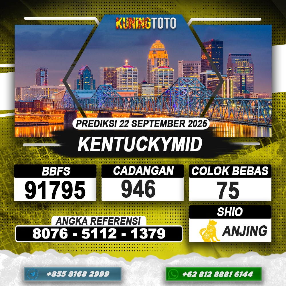 PREDIKSI KENTUCKYMID 22 SEPTEMBER 2025 | PREDIKSI TOGEL KUNINGTOTO