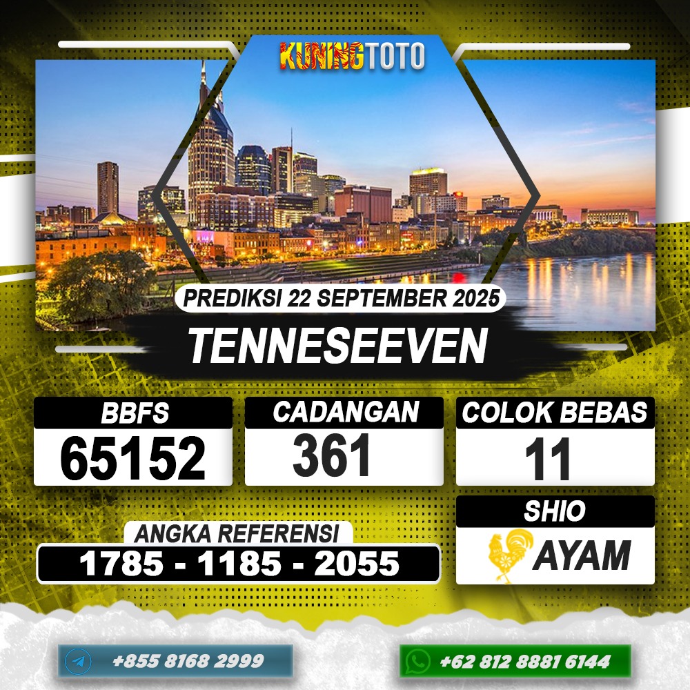 PREDIKSI TENNESEEVEN 22 SEPTEMBER 2025 | PREDIKSI TOGEL KUNINGTOTO