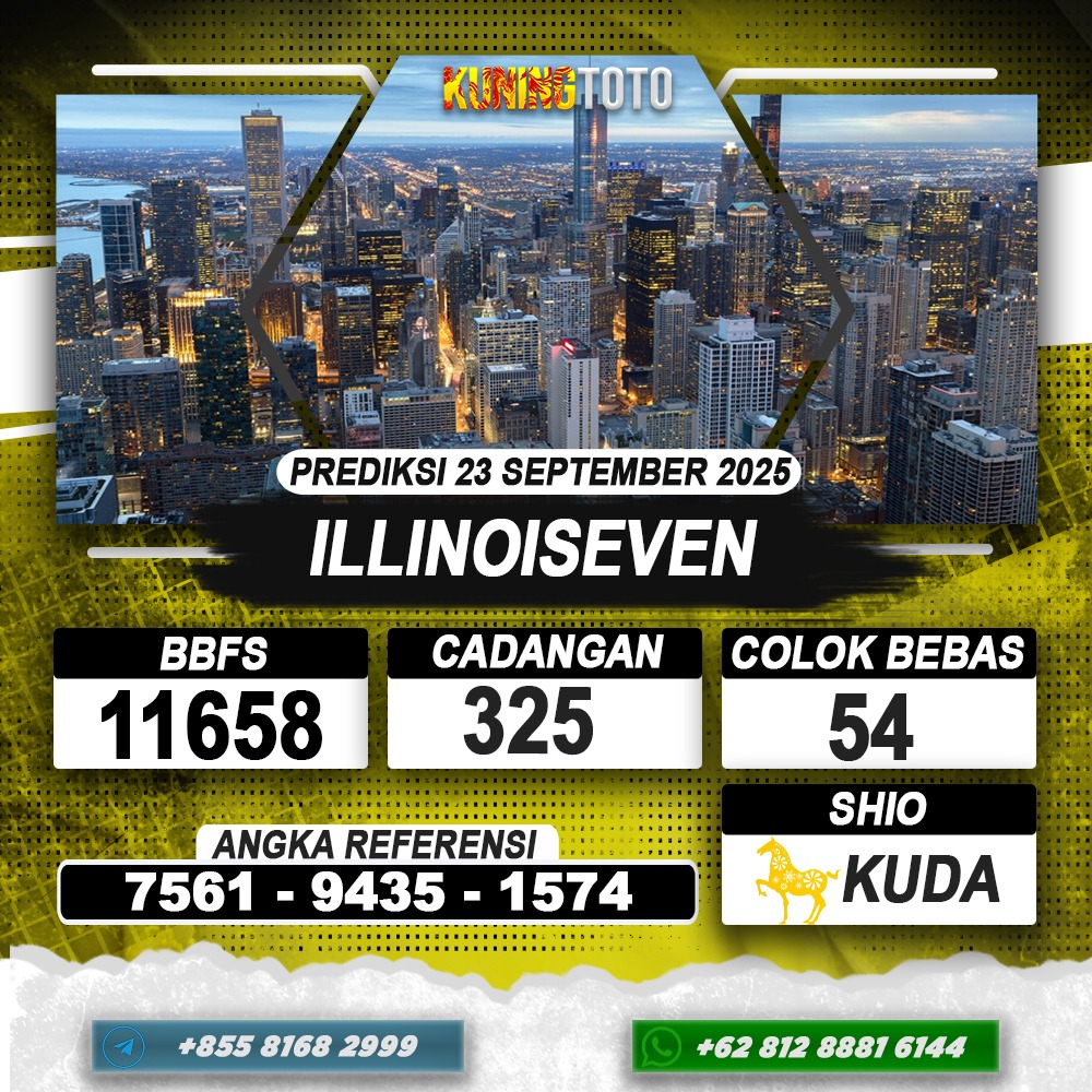 PREDIKSI ILLINOISEVEN 23 SEPTEMBER 2025 | PREDIKSI TOGEL KUNINGTOTO