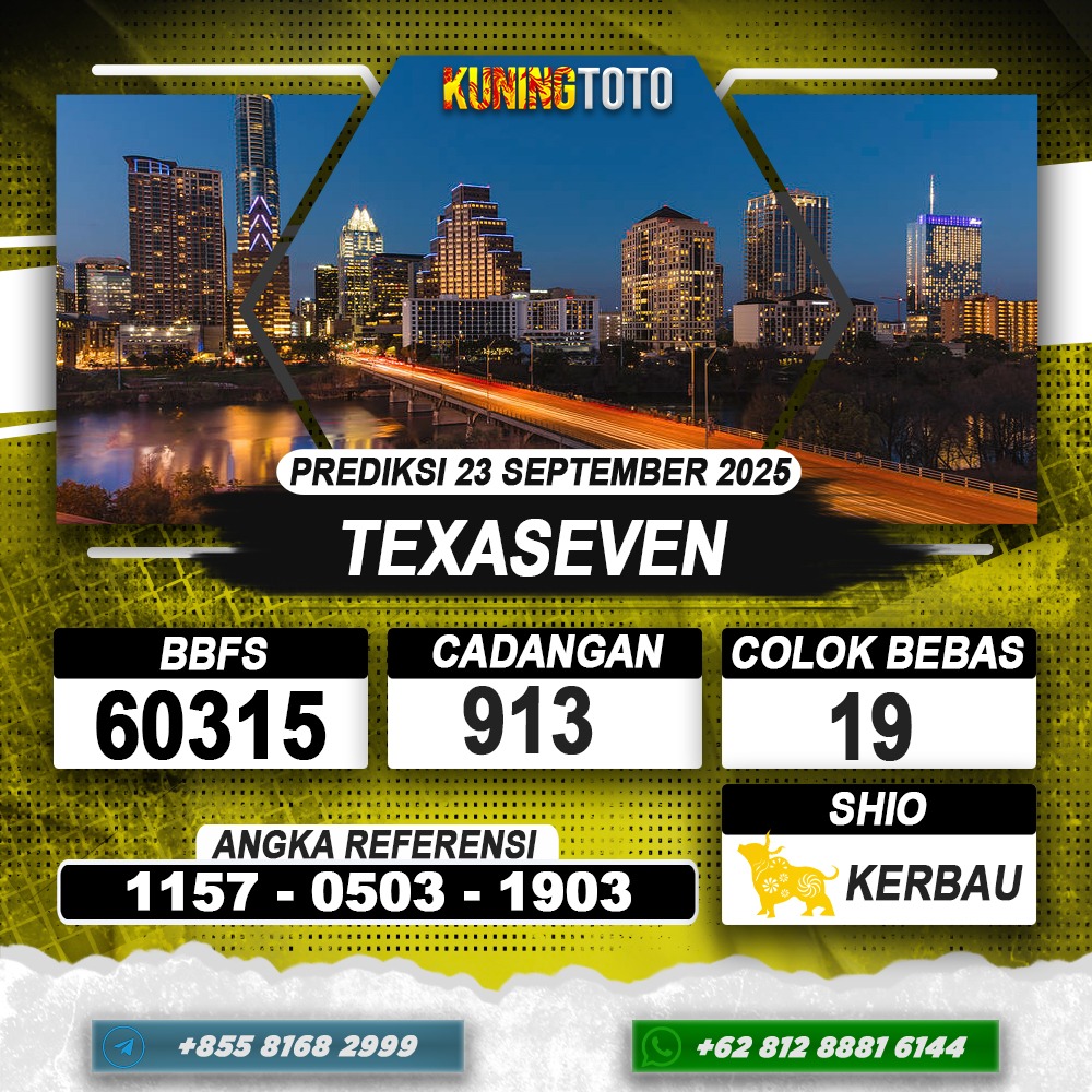 PREDIKSI TEXASEVEN 23 SEPTEMBER 2025 | PREDIKSI TOGEL KUNINGTOTO