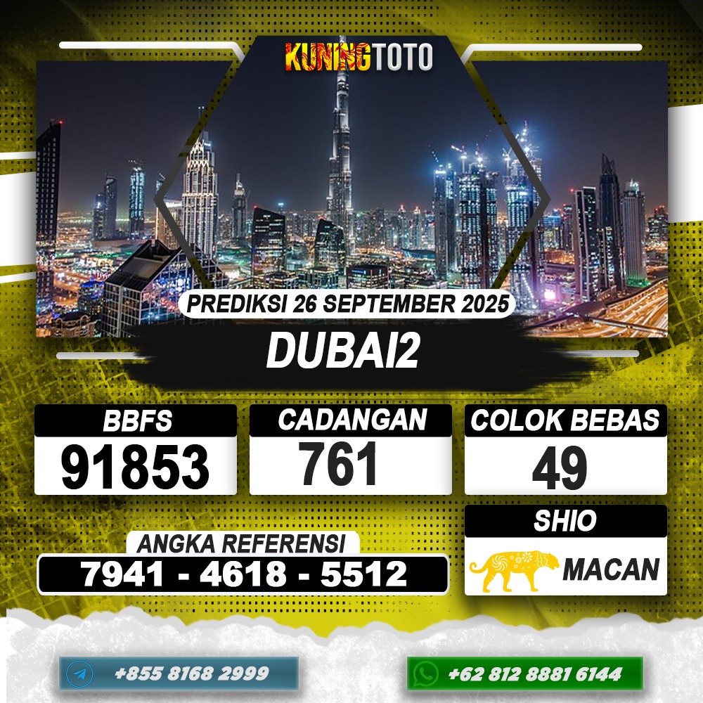 PREDIKSI DUBAI2 26 SEPTEMBER 2025 | PREDIKSI TOGEL KUNINGTOTO