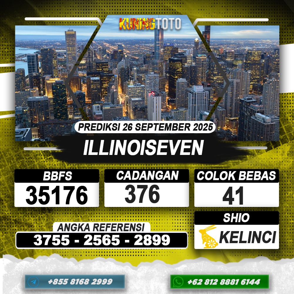 PREDIKSI ILLINOISEVEN 26 SEPTEMBER 2025 | PREDIKSI TOGEL KUNINGTOTO