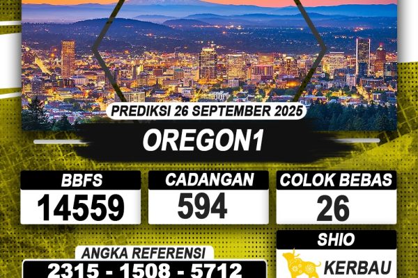 PREDIKSI OREGON1 26 SEPTEMBER 2025 | PREDIKSI TOGEL KUNINGTOTO