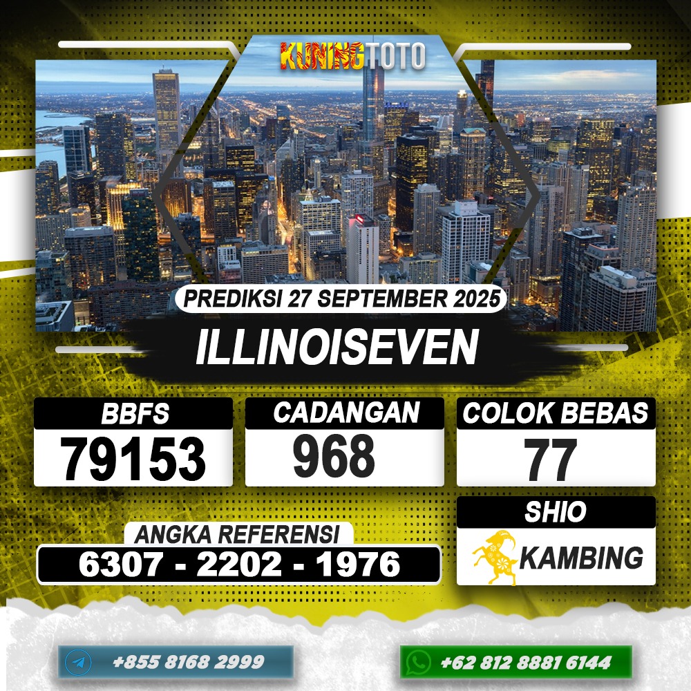 PREDIKSI ILLINOISEVEN 27 SEPTEMBER 2025 | PREDIKSI TOGEL KUNINGTOTO