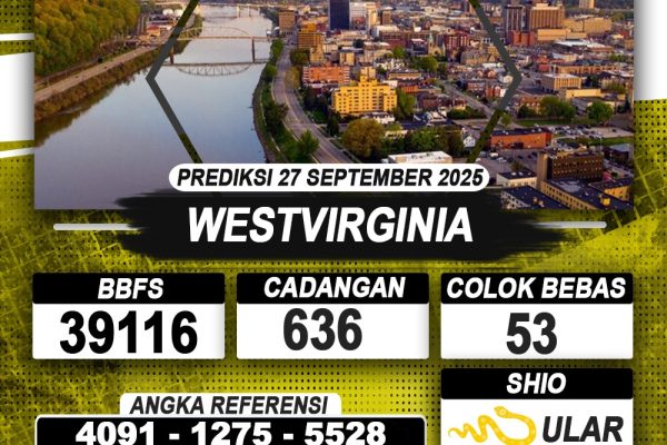 PREDIKSI WESTVIRGINIA 27 SEPTEMBER 2025 | PREDIKSI TOGEL KUNINGTOTO