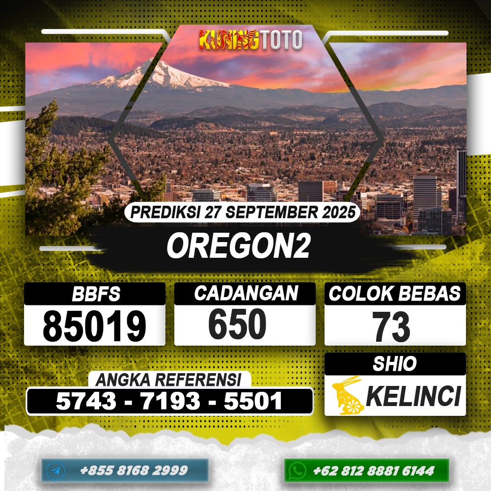 PREDIKSI OREGON2 27 SEPTEMBER 2025 | PREDIKSI TOGEL KUNINGTOTO