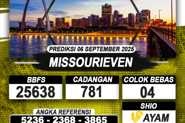 PREDIKSI MISSOURIEVEN 06 AGUSTUS 2025 | PREDIKSI TOGEL KUNINGTOTO