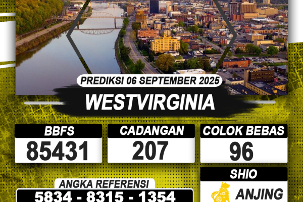 PREDIKSI WESTVIRGINIA 06 SEPTEMBER 2025 | PREDIKSI TOGEL KUNINGTOTO
