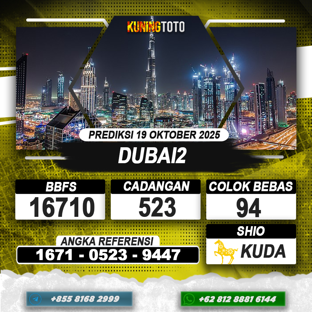 PREDIKSI DUBAI2 19 OKTOBER 2025 | PREDIKSI TOGEL KUNINGTOTO