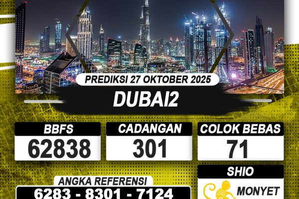 PREDIKSI DUBAI2 27 OKTOBER 2025 | PREDIKSI TOGEL KUNINGTOTO