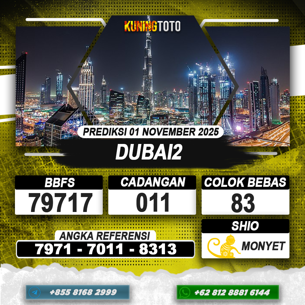 PREDIKSI DUBAI2 01 NOVEMBER 2025 | PREDIKSI TOGEL KUNINGTOTO
