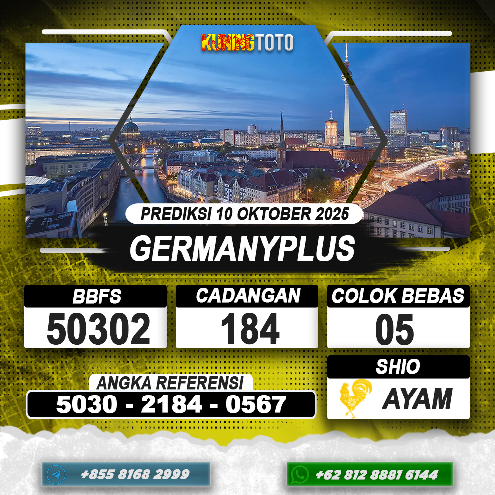 PREDIKSI GERMANYPLUS 10 OKTOBER 2025 | PREDIKSI TOGEL KUNINGTOTO