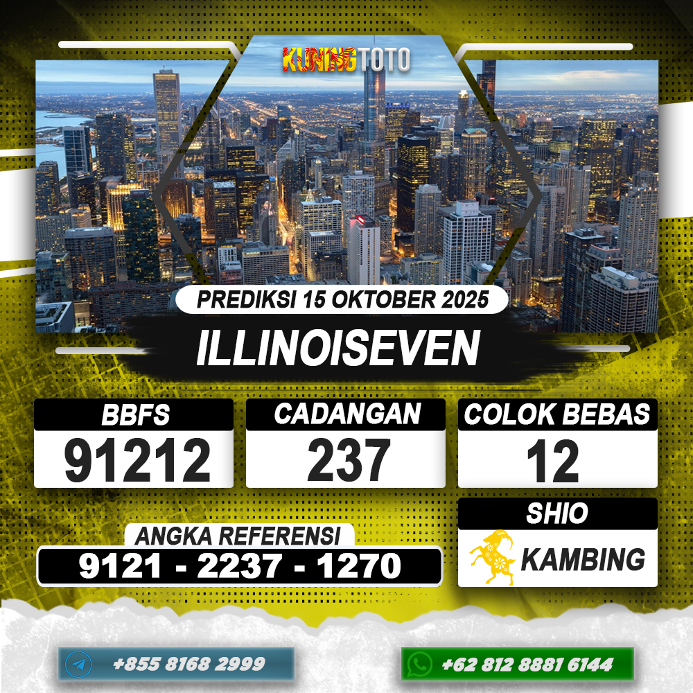 PREDIKSI ILLINOISEVEN 15 OKTOBER 2025 | PREDIKSI TOGEL KUNINGTOTO