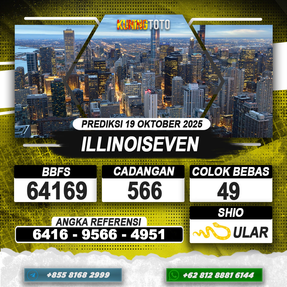 PREDIKSI ILLINOISEVEN 19 OKTOBER 2025 | PREDIKSI TOGEL KUNINGTOTO