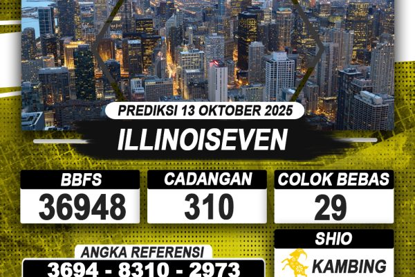 PREDIKSI ILLINOISEVEN 13 OKTOBER 2025 | PREDIKSI TOGEL KUNINGTOTO