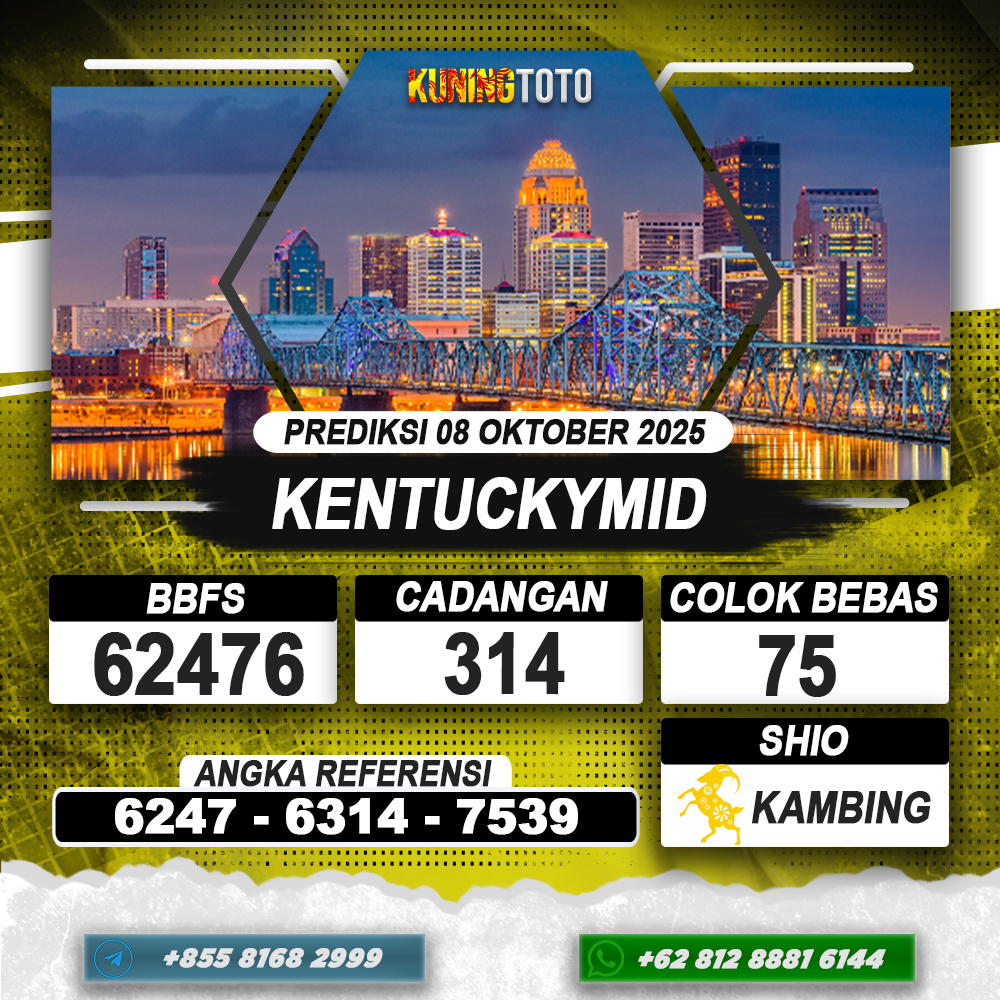 PREDIKSI KENTUCKYMID 08 OKTOBER 2025 | PREDIKSI TOGEL KUNINGTOTO