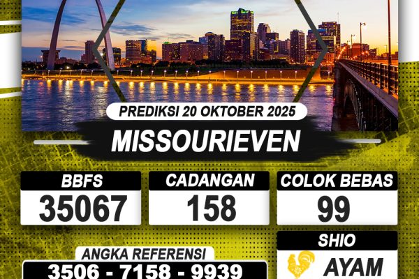 PREDIKSI MISSOURIEVEN 20 OKTOBER 2025 | PREDIKSI TOGEL KUNINGTOTO