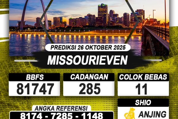 PREDIKSI MISSOURIEVEN 26 OKTOBER 2025 | PREDIKSI TOGEL KUNINGTOTO
