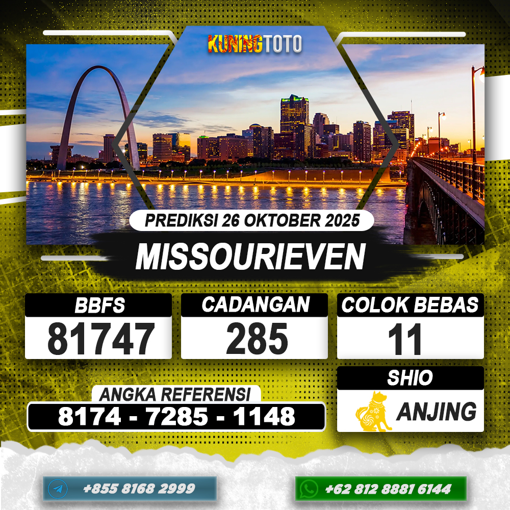 PREDIKSI MISSOURIEVEN 26 OKTOBER 2025 | PREDIKSI TOGEL KUNINGTOTO