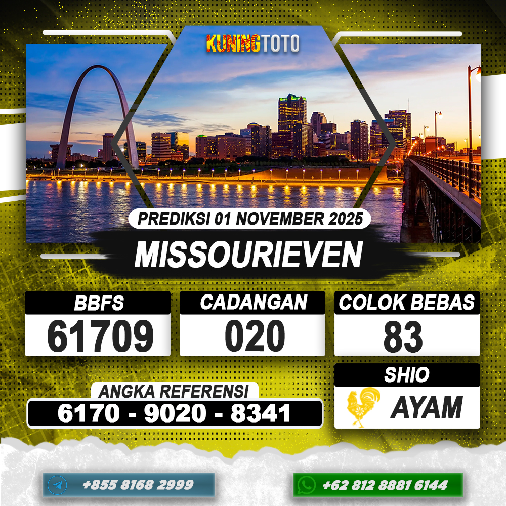 PREDIKSI MISSOURIEVEN 01 NOVEMBER 2025 | PREDIKSI TOGEL KUNINGTOTO