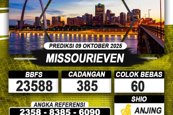 PREDIKSI MISSOURIEVEN 09 OKTOBER 2025 | PREDIKSI TOGEL KUNINGTOTO