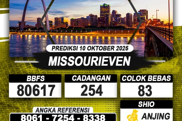 PREDIKSI MISSOURIEVEN 10 OKTOBER 2025 | PREDIKSI TOGEL KUNINGTOTO