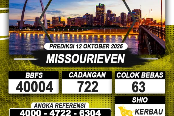 PREDIKSI MISSOURIEVEN 12 OKTOBER 2025 | PREDIKSI TOGEL KUNINGTOTO