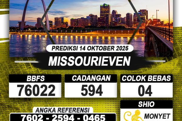 PREDIKSI MISSOURIEVEN 14 OKTOBER 2025 | PREDIKSI TOGEL KUNINGTOTO