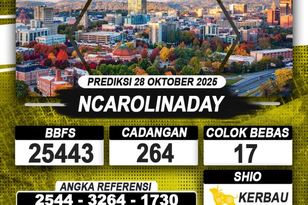 PREDIKSI NCAROLINADAY 28 OKTOBER 2025 | PREDIKSI TOGEL KUNINGTOTO