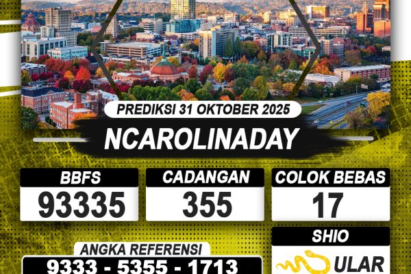 PREDIKSI NCAROLINADAY 31 OKTOBER 2025 | PREDIKSI TOGEL KUNINGTOTO