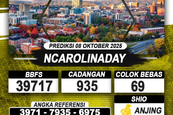 PREDIKSI NCAROLINADAY 08 OKTOBER 2025 | PREDIKSI TOGEL KUNINGTOTO
