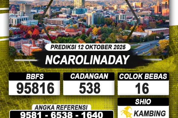 PREDIKSI NCAROLINADAY 12 OKTOBER 2025 | PREDIKSI TOGEL KUNINGTOTO