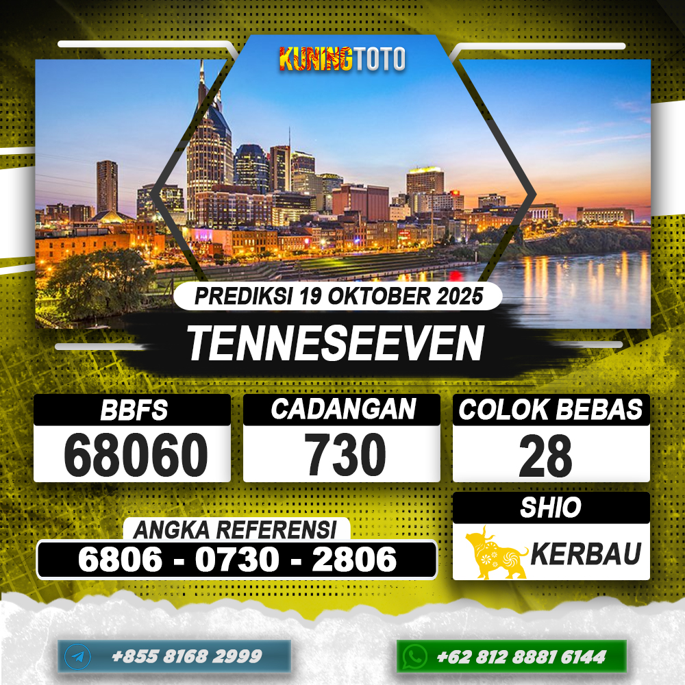 PREDIKSI TENNESEEVEN 19 OKTOBER 2025 | PREDIKSI TOGEL KUNINGTOTO