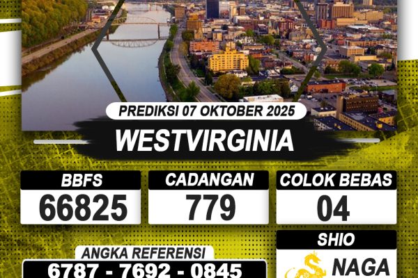 PREDIKSI WESTVIRGINIA 07 OKTOBER 2025 | PREDIKSI TOGEL KUNINGTOTO