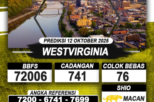 PREDIKSI WESTVIRGINIA 12 OKTOBER 2025 | PREDIKSI TOGEL KUNINGTOTO