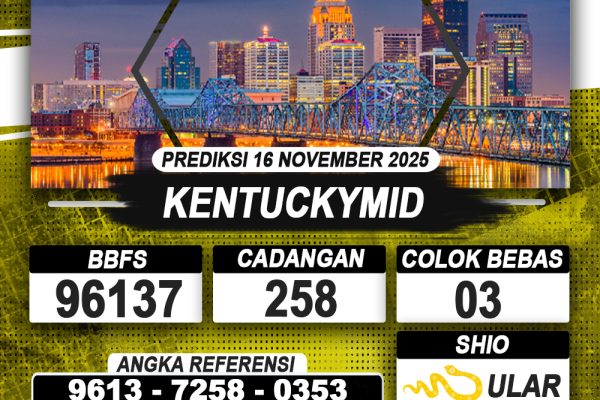 PREDIKSI KENTUCKYMID 16 NOVEMBER 2025 | PREDIKSI TOGEL KUNINGTOTO