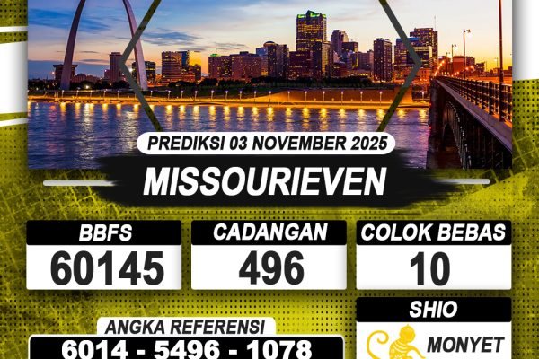 PREDIKSI MISSOURIEVEN 03 NOVEMBER 2025 | PREDIKSI TOGEL KUNINGTOTO
