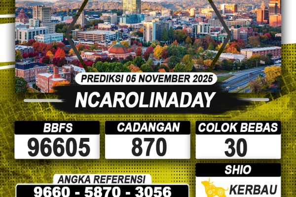 PREDIKSI NCAROLINADAY 05 NOVEMBER 2025 | PREDIKSI TOGEL KUNINGTOTO