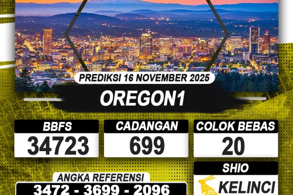 PREDIKSI OREGON1 16 NOVEMBER 2025 | PREDIKSI TOGEL KUNINGTOTO