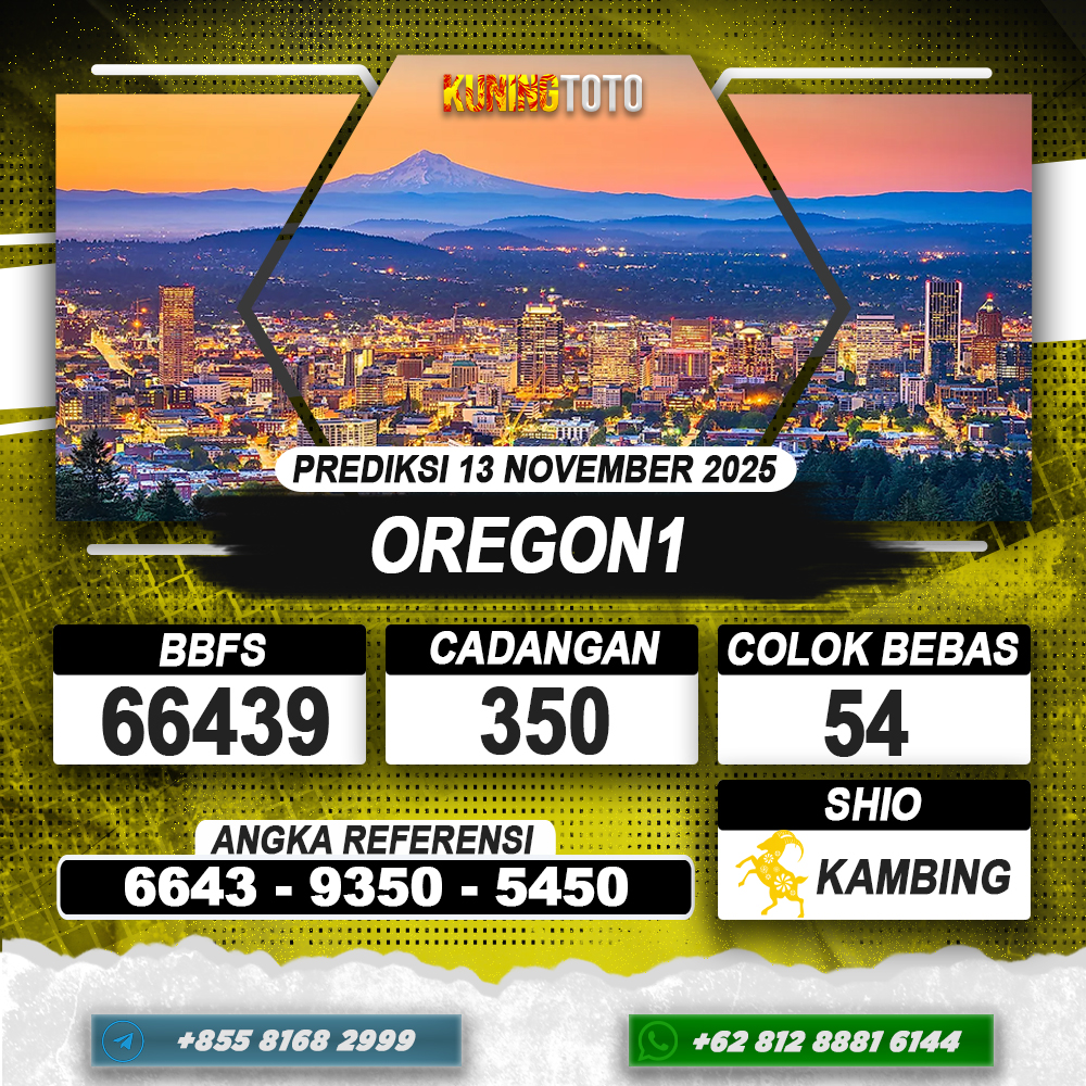 PREDIKSI OREGON1 13 NOVEMBER 2025 | PREDIKSI TOGEL KUNINGTOTO