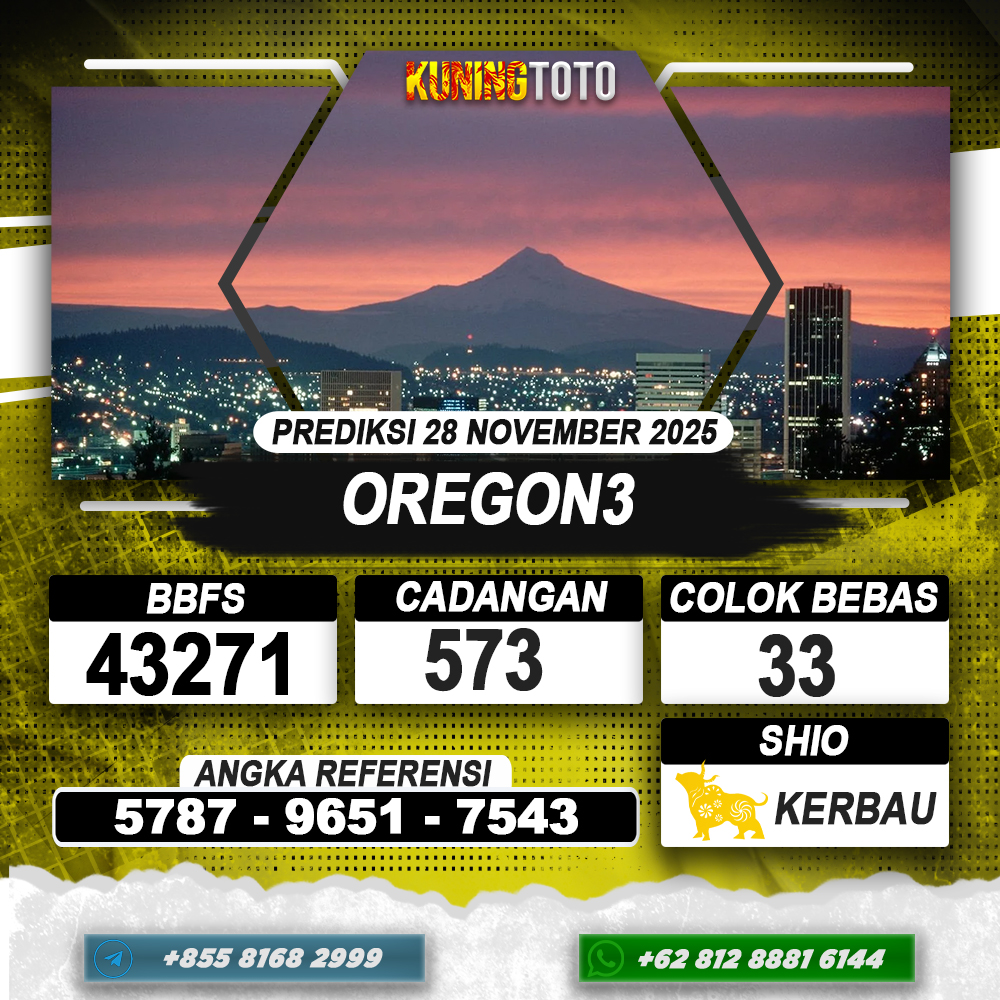 PREDIKSI OREGON3 28 NOVEMBER 2025 | PREDIKSI TOGEL KUNINGTOTO